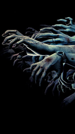 Hands reaching blood knife ground - the ground free wallpaper
