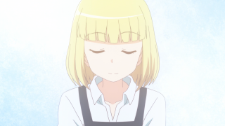 Blonde woman portrait closed eyes - a character portrait free wallpaper