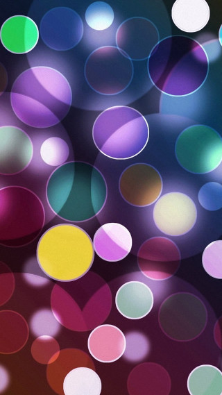 Blurry circles black background yellow - free minimalism wallpaper