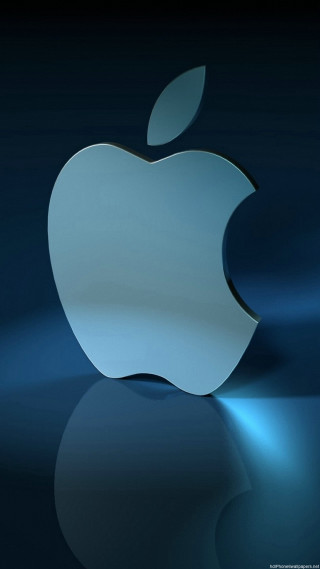 Apple logo dark background blue - else alfelt free wallpaper