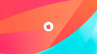 Colorful apple logo wave pattern - a colorful apple logo free wallpaper