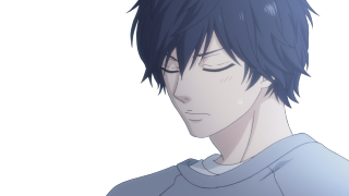 Blue hair sad man official - tachisme free wallpaper