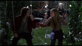 Man woman swing park night - a crowd of people free wallpaper