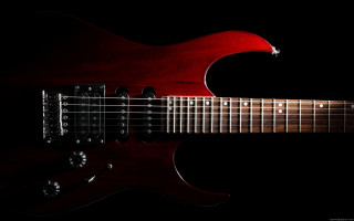 Red guitar black background guitar - eric peterson free wallpaper