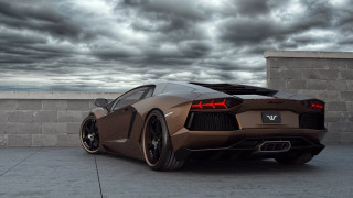 Brown sports car brick wall 4 - under free wallpaper for desktop