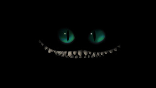 Black background green eyes smile 3 - face free wallpaper for desktop