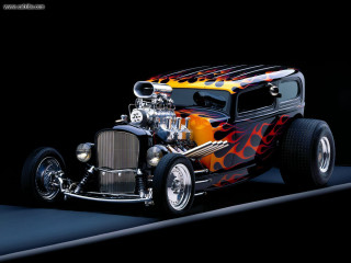 Hot rod flames hood vents - hot free wallpaper