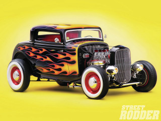Hot rod flames yellow background - hot free wallpaper