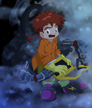 Cartoon character cloud gun helmet - his hand and a helmet free wallpaper