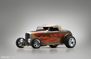 Car flames tan roof hood - ed roth free wallpaper