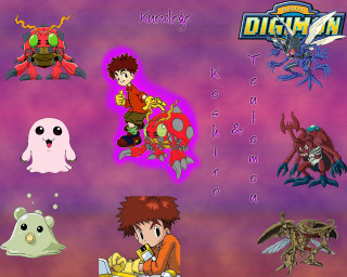 Cartoon characters purple background grouped - a bunch of cartoon characters free wallpaper