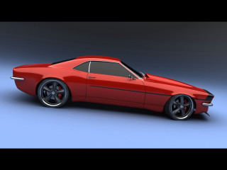 Red car studio blue black - ed roth free wallpaper