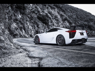 White sports car mountain road 3 - a black roof free wallpaper
