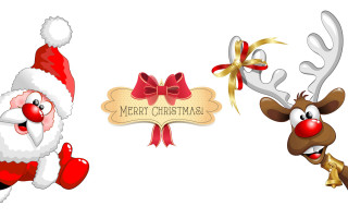 Reindeer santa merry christmas fur - merry free wallpaper