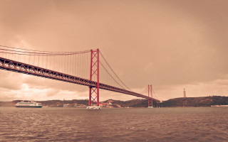 Boat sailing bridge water near - the water and a boat free wallpaper