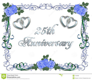25th anniversary card roses hearts - processed free wallpaper