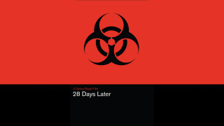 Red black poster biohazard symbol - andrew bell free wallpaper