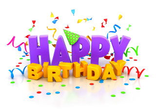 Happy birthday confetti streamers white 2 - a happy birthday message free wallpaper