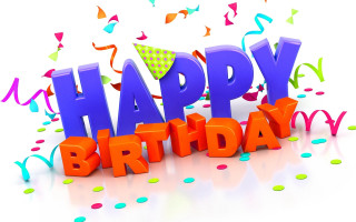 Happy birthday confetti streamers white 3 - a happy birthday message free wallpaper