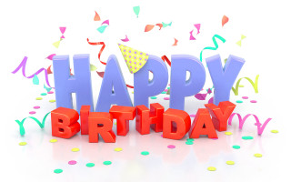 Happy birthday confetti streamers white 4 - a happy birthday message free wallpaper