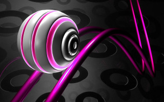 Purple white object black background - circle free wallpaper
