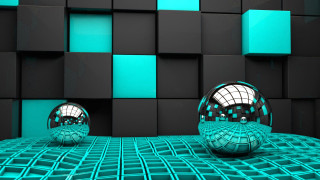 Shiny balls table wall cubes - shiny free wallpaper