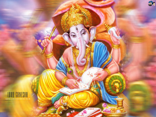 Ganesha card book lap painting - a card free wallpaper