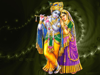 Couple dance flute green background - swirl free wallpaper