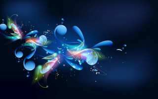Blue background bubbles image - mystical free wallpaper