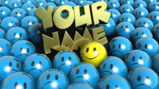 Yellow smiley blue balls gold - blue ball free wallpaper