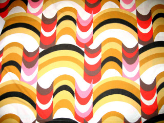 Colorful wavy lines white red - an art deco painting free wallpaper