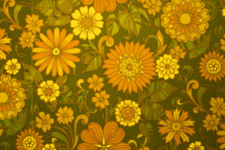 Green yellow floral wallpaper yellow - floral free wallpaper
