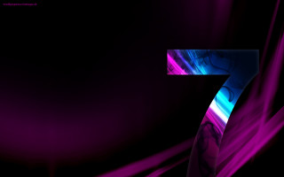 Purple blue number seven black - line free wallpaper