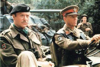 Men uniform motorcycle background observers - movie scene free wallpaper