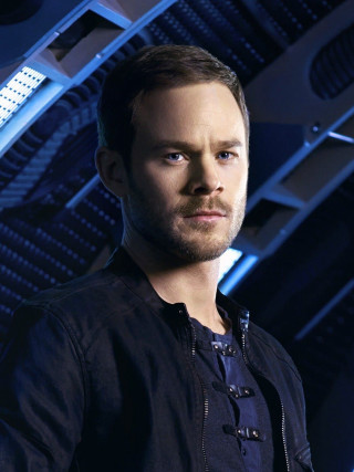 Man black shirt jacket blue - blue free wallpaper
