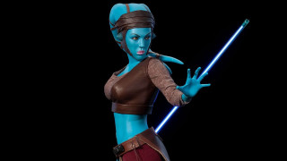 Woman costume lightsaber blue skin - a costume free wallpaper