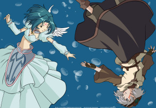 Anime characters flying bubbles costume - the air together free wallpaper