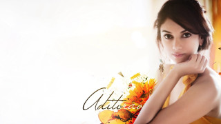 Woman yellow dress sunflower background - a yellow dress free wallpaper