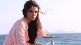 Woman boat water hair wind 2 - the wind free wallpaper for desktop