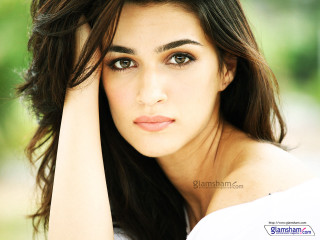 Woman longhair white shirt pose 2 - a white shirt free wallpaper