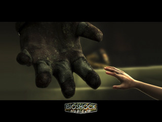 Person reaching giant hand back - back free wallpaper