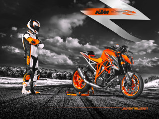Motorcycles road cloudy sky man - suit free wallpaper