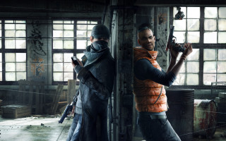 Warehouse people guns screen window - a screen free wallpaper