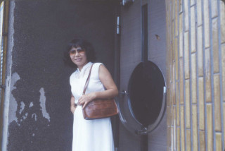 Woman white dress brown purse - katsuhiro otomo free wallpaper