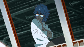 Man blue hair glasses window - front of a window free wallpaper