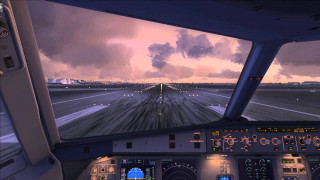Cockpit view plane dusk inside - a screenshot free wallpaper