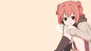 Girl pink hair backpack on - kawaii free wallpaper