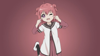 Pink haired girl kawaii school - a character portrait free wallpaper