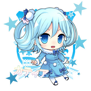 Blue hair blue eyes christmas - chizuko yoshida free wallpaper