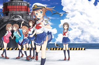 Girls group ship ocean bird - a ship free wallpaper